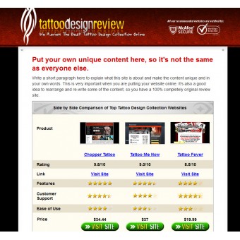 ClickBank Tatto Design Review Website